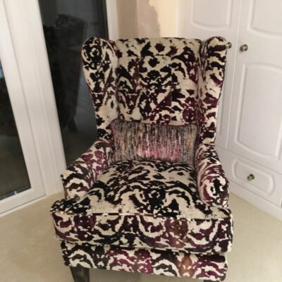 British made wing back chair