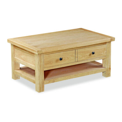Troy Large Coffee Table with Drawers and Shelf