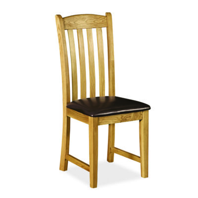 Bergerac Dining Chair with Brown PU Seat