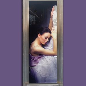 Young female ballet dancer, liquid art picture